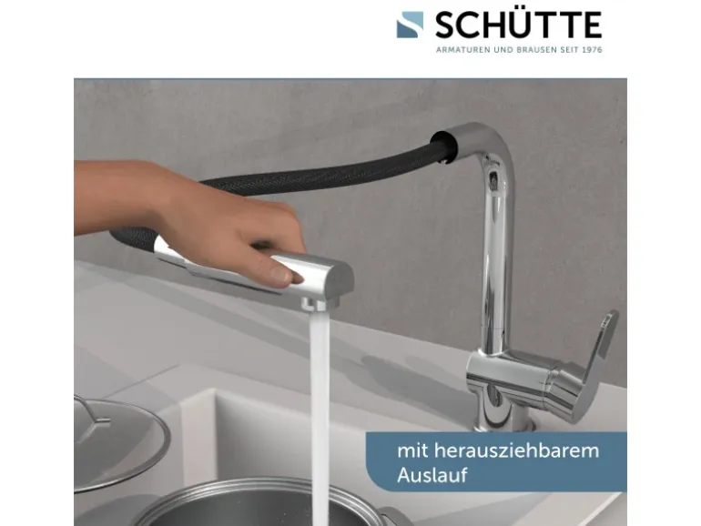 Schütte Spültischarmatur mit Herausziehbarem Auslauf London Chrom