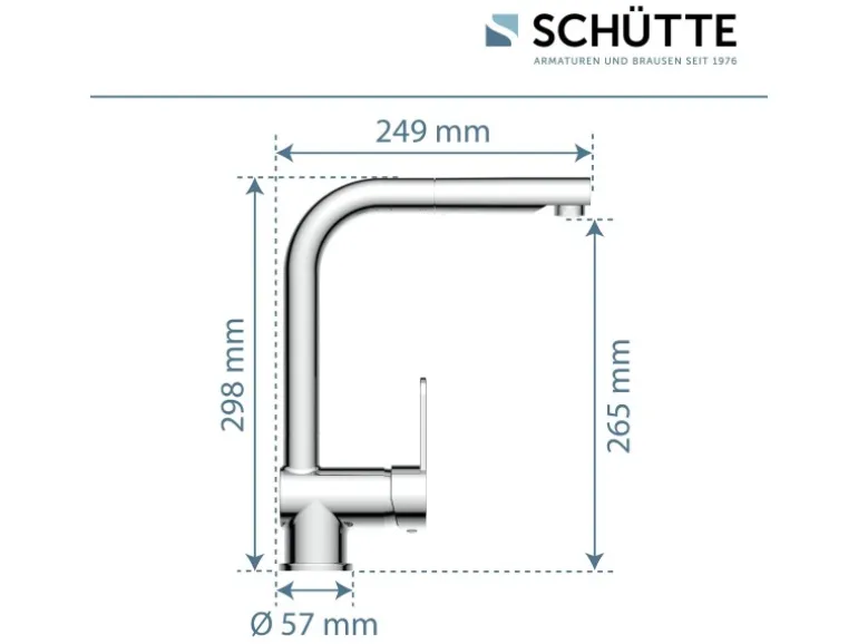 Schütte Spültischarmatur mit Herausziehbarem Auslauf London Chrom