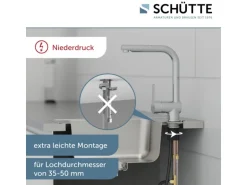 Schütte Spültischarmatur Niederdruck Herausziehbare Auslauf London Chrom