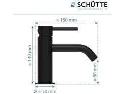 Schütte Standventil Aragon Schwarz Matt