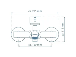 Schütte Wannenfüllarmatur Laurana Chrom