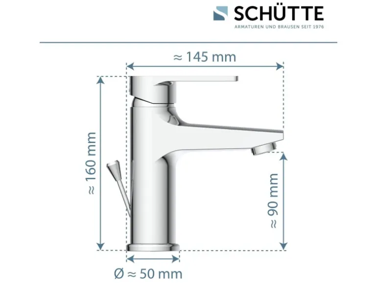 Schütte Waschtischarmatur Derby Chrom