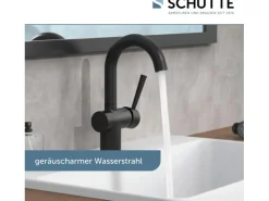 Schütte Waschtischarmatur Cornwall Schwarz Matt