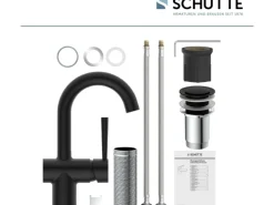 Schütte Waschtischarmatur Cornwall Schwarz Matt