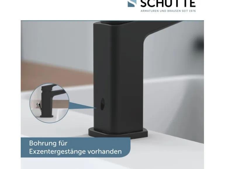 Schütte Waschtischarmatur Raven Schwarz-Matt