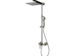 Schulte Duschsystem DuschMaster Rain Classic Eckig Edelstahloptik