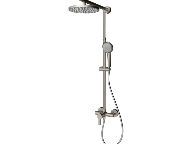 Schulte Duschsystem DuschMaster Rain Classic Rund Edelstahloptik