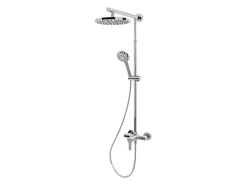 Schulte Duschsystem Rain mit Einhebelmischer Kopfbrause Rund