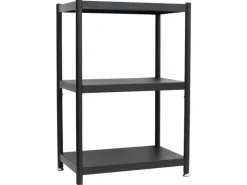 shelfr Industrial Design Metallregal auf 3 Ebenen 61 x 41 x 90 cm Schwarz