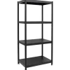 shelfr Industrial Design Metallregal auf 4 Ebenen 61 x 41 x 130 cm Schwarz