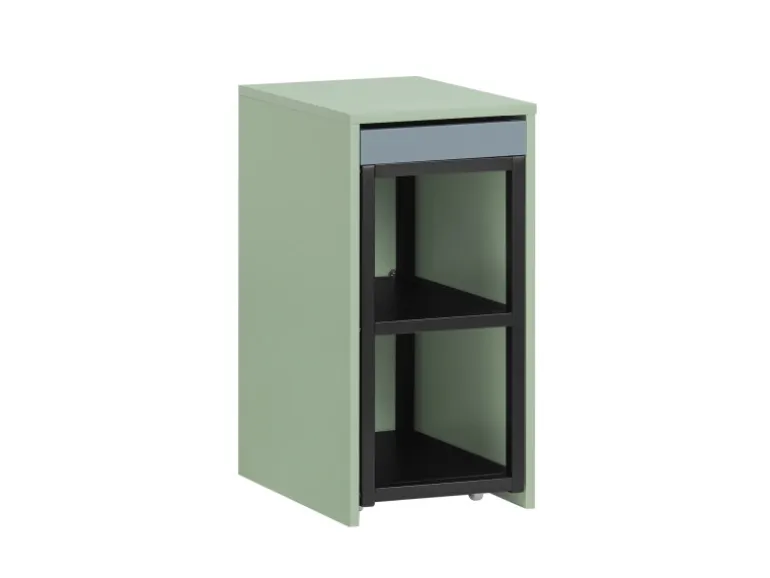 SoBuy Beistelltisch Satztisch Couchtisch mit Rollen Stapelbar Grün FBT145-GR