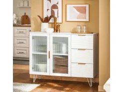 SoBuy Küchenschrank Kücheninsel Kommode Sideboard Bartisch Buffet FSB86-W