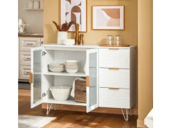 SoBuy Küchenschrank Kücheninsel Kommode Sideboard Bartisch Buffet FSB86-W