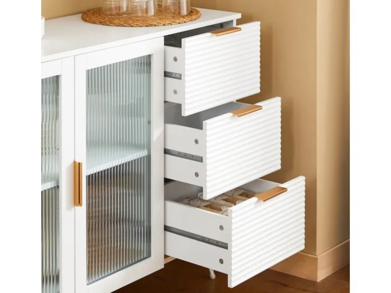 SoBuy Küchenschrank Kücheninsel Kommode Sideboard Bartisch Buffet FSB86-W