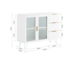 SoBuy Küchenschrank Kücheninsel Kommode Sideboard Bartisch Buffet FSB86-W