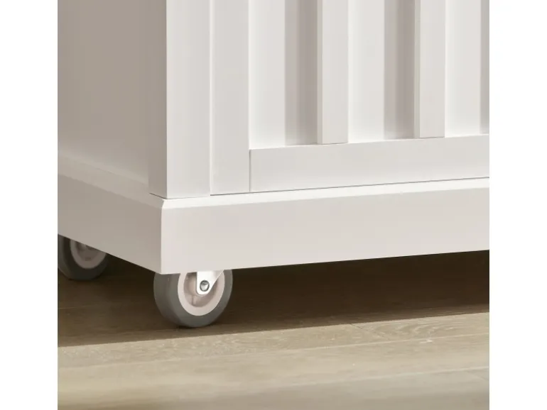 SoBuy Küchenwagen mit Flaschenablage Küchenschrank Servierwagen Weiß FKW94-W