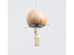 Sollux Lighting Hängeleuchte Pekka 3P Weiß/Naturfarbenes Holz