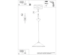 Sollux Lighting Pendelleuchte Zuma Weiß