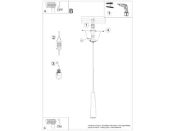 Sollux Lighting Pendelleuchte Electra Beton