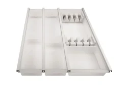 SOTECH Cuisio Besteckeinsatz 600 mm Höhe 55 mm Transluzent Weiß mit Messerblock