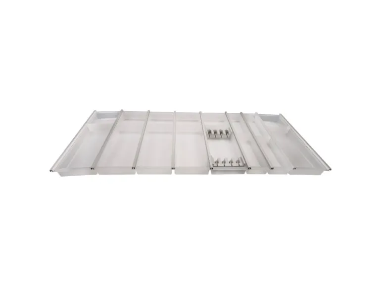 SOTECH Cuisio Besteckeinsatz 1200 mm Höhe 55 mm Transluzent Weiß mit Messerblock