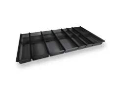 SOTECH Cuisio Besteckeinsatz Höhe 55mm Transluzent Anthrazit mit Messerblock Für Blum Legrabox 473mm Korpusbreite 1000mm