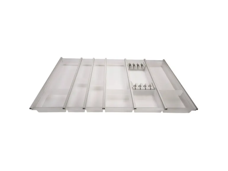 SOTECH Cuisio Besteckeinsatz 900 mm Höhe 55 mm Transluzent Weiß mit Messerblock