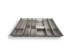 SOTECH Cuisio Besteckeinsatz 800 mm Höhe 55 mm Transluzent Graphitgrau mit Messerblock