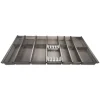 SOTECH Cuisio Besteckeinsatz 1000 mm Höhe 55 mm Transluzent Graphitgrau mit Messerblock