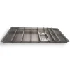 SOTECH Cuisio Besteckeinsatz 1200 mm Höhe 55 mm Transluzent Graphitgrau mit Messerblock