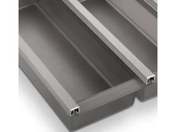 SOTECH Cuisio Besteckeinsatz Höhe 55 mm Transluzent Graphitgrau Für Blum Legrabox 473 mm mit Korpusbreite 400 mm