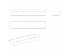 SOTECH Cuisio Gewürzeinsatz 600 mm Höhe 55 mm Transluzent Anthrazit Für Blum Legrabox 473 mm