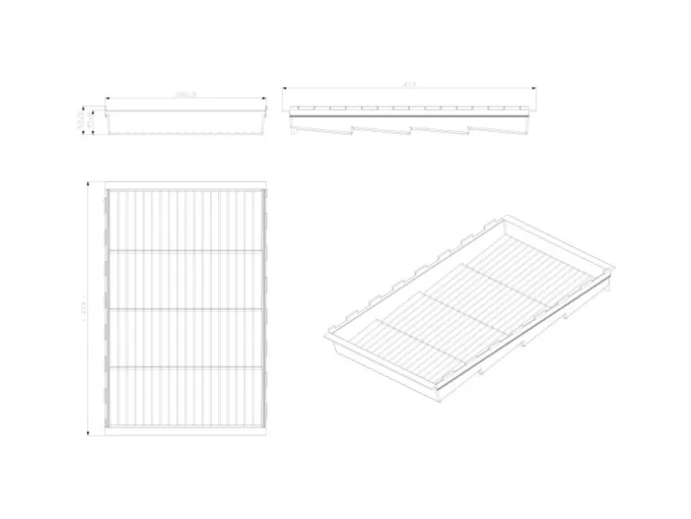 SOTECH Cuisio Gewürzeinsatz 600 mm Höhe 55 mm Transluzent Graphitgrau