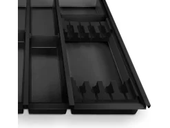 SOTECH Messereinsatz Für 100er Cuisio Schubladeneinsatz Anthrazit 93 x 44 x 53 mm Für 3 Messer