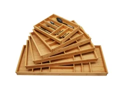 SOTECH Orga-Box-1 Bambus Besteckeinsatz 6 Fächer Für Blum Tandembox Antaro Schubladen 419 x 473 x 56 mm Besteckkasten