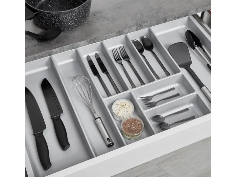 SOTECH ORGA-BOX-3 Besteckeinsätze Tiefe 473 mm Höhe 50,5 mm Silbergrau Schubladeneinsätze Breite 791 mm