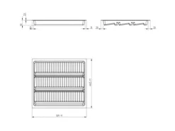 SOTECH ORGA-BOX-2 Gewürzgläsereinsatz Tiefe 462 mm Höhe 50,5mm Für Nobilia Küchen Canvas Struktur Anthrazit Breite 509mm