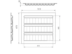 SOTECH ORGA-BOX Gewürzgläsereinsatz Gewürzdoseneinsatz 513 x 28 x 473 mm Lavagrau Für Blum 60er Korpusbreite