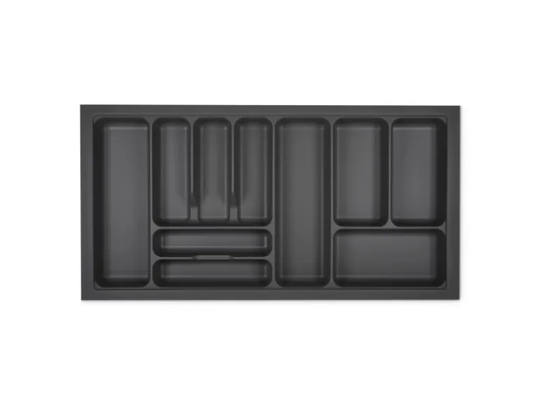 SOTECH Orga-Box I Besteckeinsatz Höhe 55 mm Oriongrau 1000 mm Antirutschbeschichtung Für Blum Tandembox und ModernBox