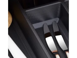 SOTECH Orga-Box VII Besteckeinsatz Schwarz 500 mm Höhe 50,5 mm mit Softtouch Oberfläche