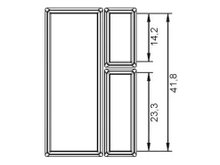 SOTECH Orga-Box VII Besteckeinsatz Schwarz 1200 mm Höhe 50,5 mm mit Softtouch Oberfläche