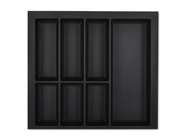 SOTECH Orga-Box VII Besteckeinsatz Schwarz 600 mm Höhe 50,5 mm mit Softtouch Oberfläche