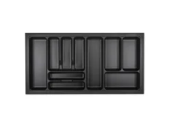 SOTECH Orga-Box VIII Besteckeinsatz 911 x 480 x 55 mm Lavagrau mit Perlstruktur Für 100er Schränke in Häcker Küchen