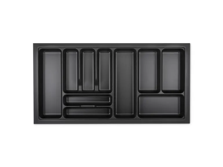 SOTECH Orga-Box VIII Besteckeinsatz 911 x 480 x 55 mm Lavagrau mit Perlstruktur Für 100er Schränke in Häcker Küchen