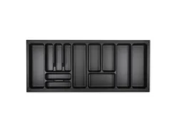 SOTECH Orga-Box VIII Besteckeinsatz 1111 x 480 x 55 mm Lavagrau mit Perlstruktur Für 120er Schränke in Häcker Küchen