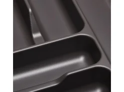 SOTECH Orga-Box VIII Besteckeinsatz 361 x 480 x 55 mm Lavagrau mit Perlstruktur Für 45er Schränke in Häcker Küchen