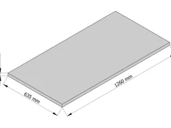 Sprela Arbeitsplatten Beton Schwarz 2,8 cm x 126 cm x 63,5 cm FSC®