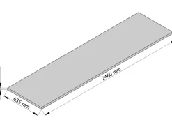 Sprela Arbeitsplatten Beton Schwarz 2,8 cm x 246 cm x 63,5 cm FSC®