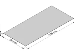 Sprela Rückwandkompaktplatte Kupfer-Edelstahl 2 mm x 119,6 cm x 55 cm