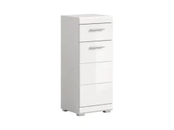 Standschrank 37 cm x 88 cm x 31 cm Front Weiß Hochglanz FSC®